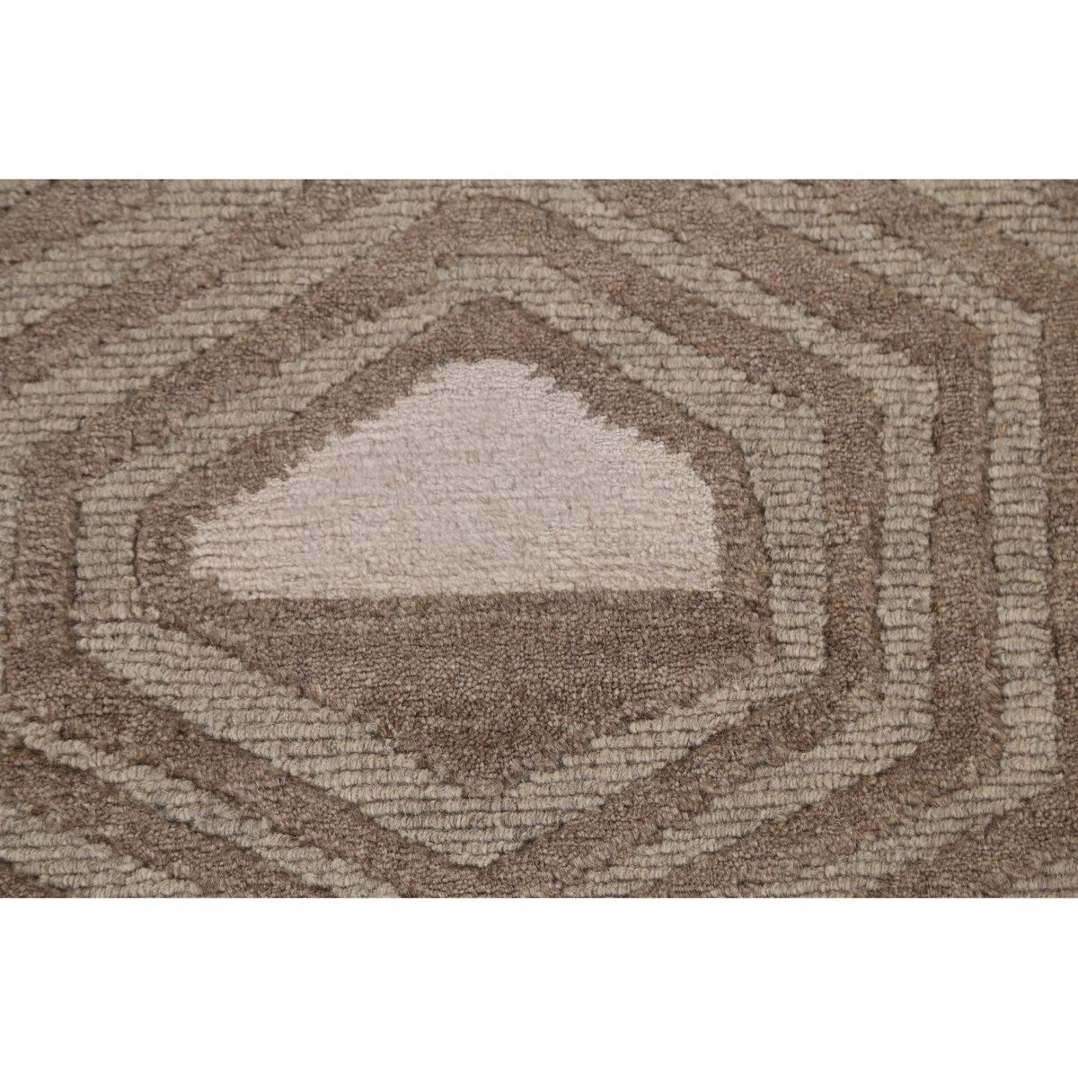 All-Over Geometric Modern Area Rug Handmade Wool Carpet - 8'1"x 9'10"