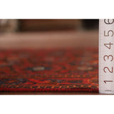 All-Over Hamedan Persian Vintage Runner Rug Hand-knotted Wool Carpet - 3'4"x 10'4"