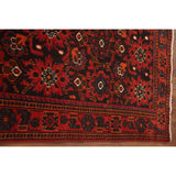 All-Over Hamedan Persian Vintage Runner Rug Hand-knotted Wool Carpet - 3'4"x 10'4"