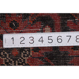 All-Over Hamedan Persian Vintage Runner Rug Hand-knotted Wool Carpet - 3'4"x 10'4"