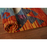 All-Over Kilim Area Rug Hand-Woven Wool Carpet - 8'0" x 9'10"
