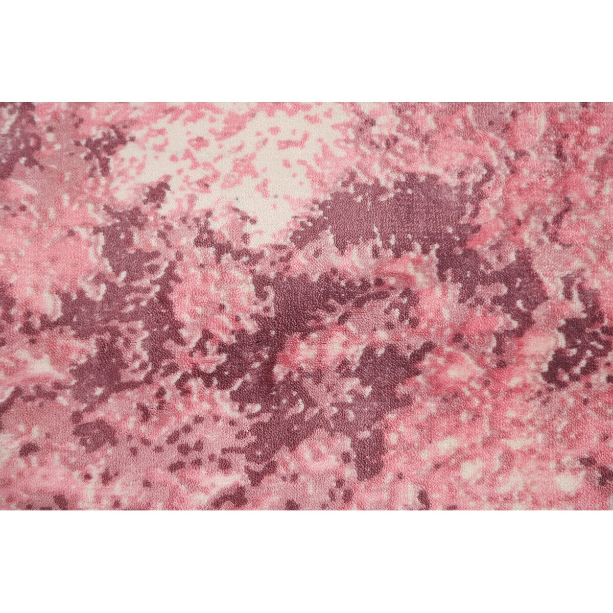 All-Over Pink Abstract Modern Area Rug Handmade Wool Carpet - 5'11" x 8'11"
