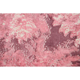 All-Over Pink Abstract Modern Area Rug Handmade Wool Carpet - 5'11" x 8'11"