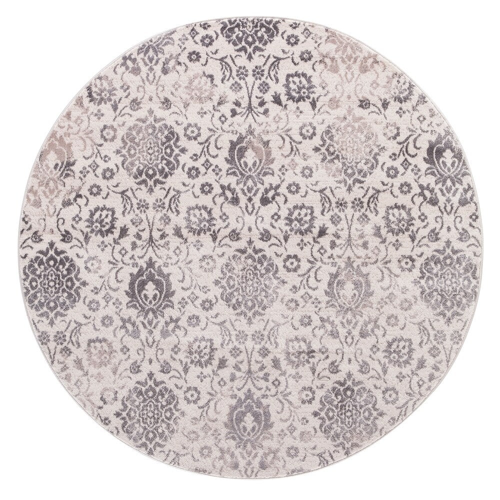 All Over Soft Damask Turkish Transitional Oriental Area Rug