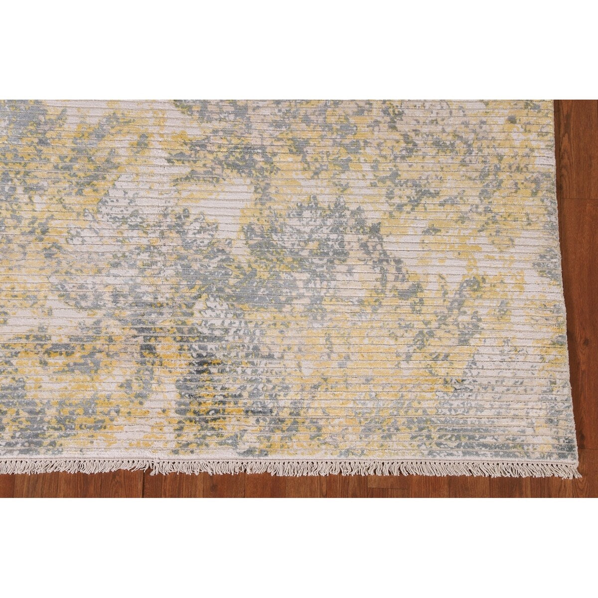 All-Over Striped Abstract Modern Area Rug Handmade Wool Carpet - 5'5" x 7'5"