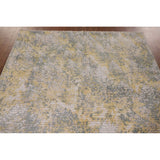 All-Over Striped Abstract Modern Area Rug Handmade Wool Carpet - 5'5" x 7'5"