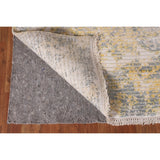 All-Over Striped Abstract Modern Area Rug Handmade Wool Carpet - 5'5" x 7'5"