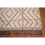 All-Over Trellis Geometric Moroccan Area Rug Handmade Wool Carpet - 8'0"x 12'9"