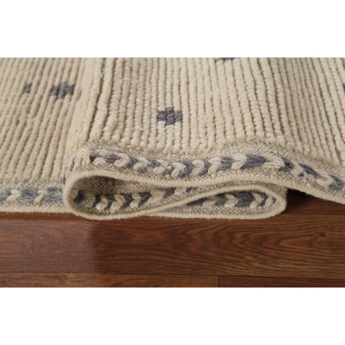 All-Over Tribal Moroccan Area Rug Handmade Wool Carpet - 5'2"x 8'3"