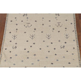 All-Over Tribal Moroccan Area Rug Handmade Wool Carpet - 5'2"x 8'3"