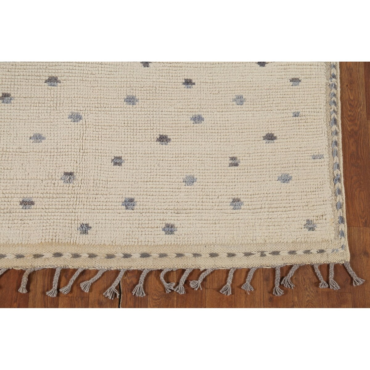 All-Over Tribal Moroccan Area Rug Handmade Wool Carpet - 5'2"x 8'3"
