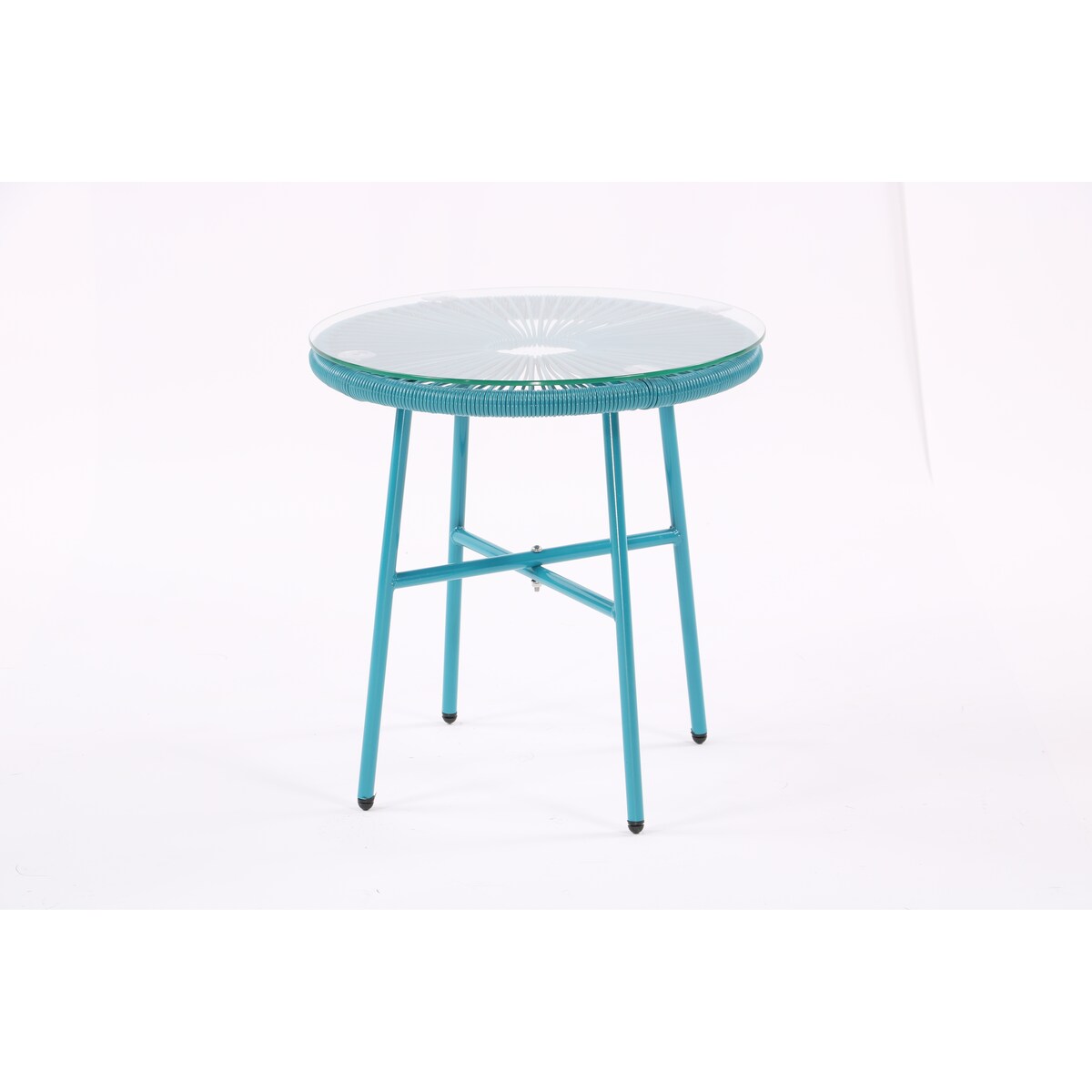All-Weather Chair & Table Set, Oval Papasan Chairs and Glass Top Table
