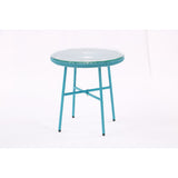 All-Weather Chair & Table Set, Oval Papasan Chairs and Glass Top Table