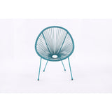 All-Weather Chair & Table Set, Oval Papasan Chairs and Glass Top Table