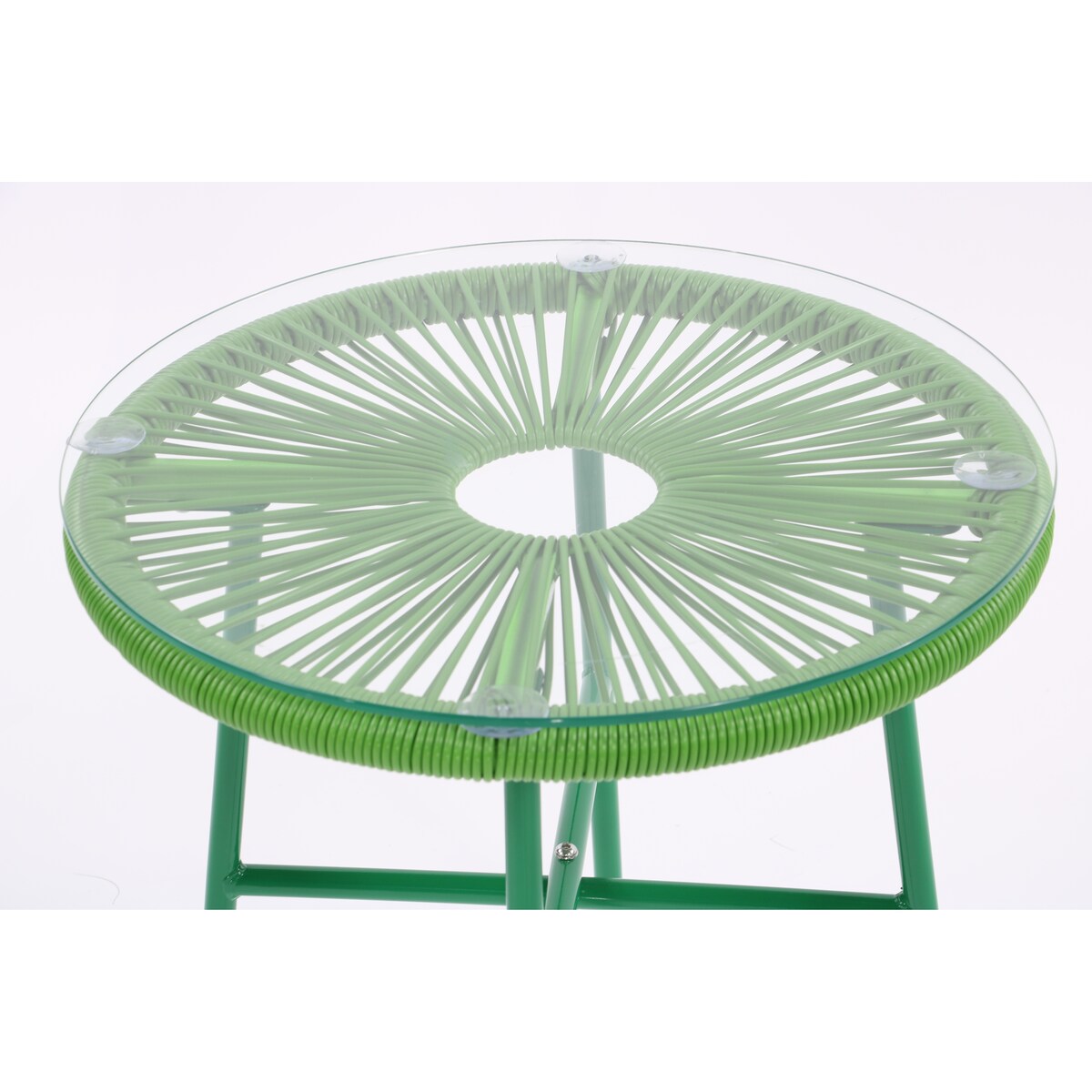 All-Weather Chair & Table Set, Oval Papasan Chairs and Glass Top Table