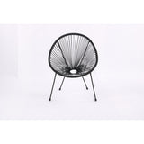 All-Weather Chair & Table Set, Oval Papasan Chairs and Glass Top Table