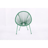 All-Weather Chair & Table Set, Oval Papasan Chairs and Glass Top Table