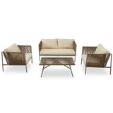 All-Weather Patio Furniture Set For 4 Person With Loveseat