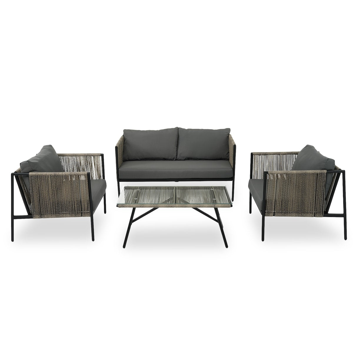 All-Weather Patio Furniture Set For 4 Person With Loveseat