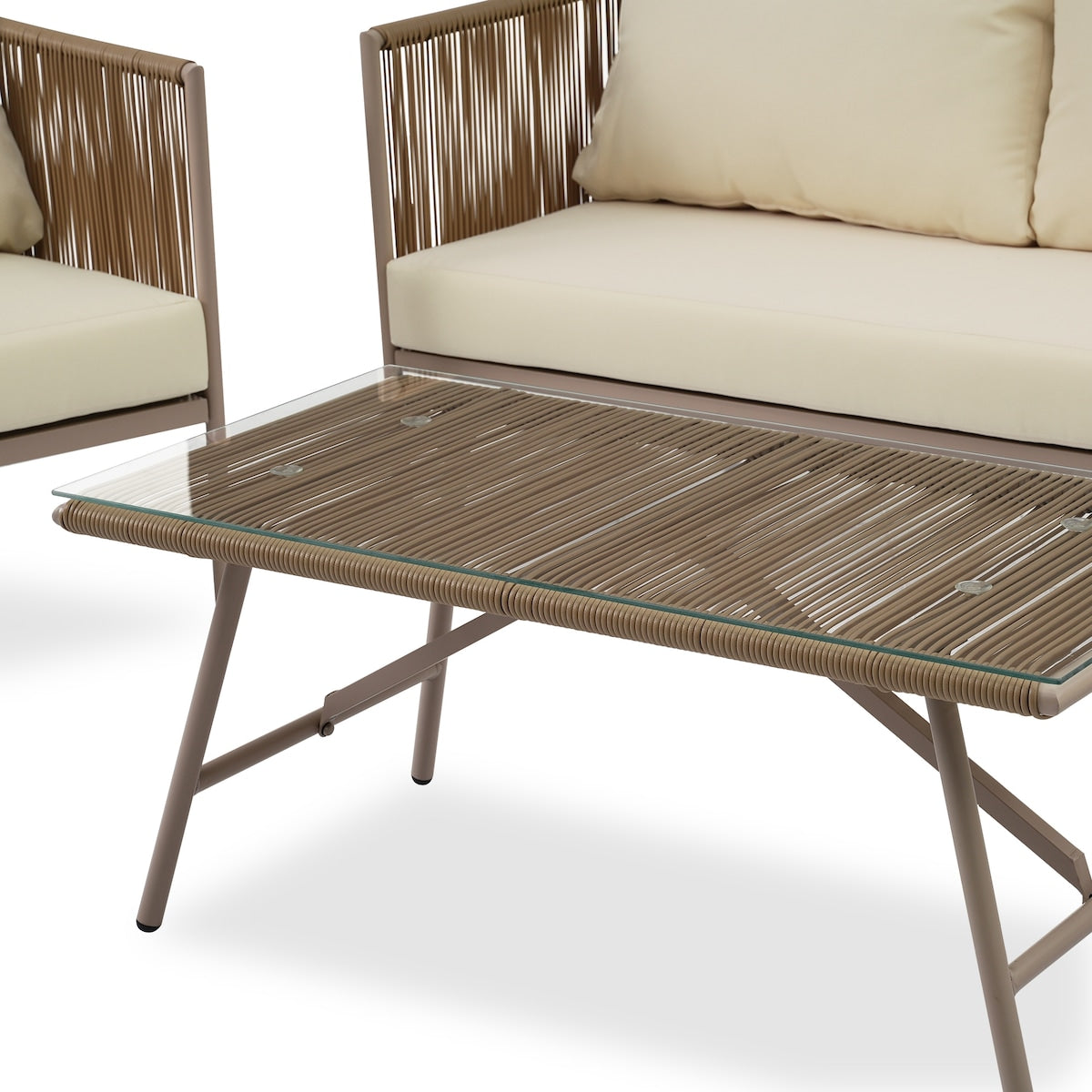 All-Weather Patio Furniture Set For 4 Person With Loveseat