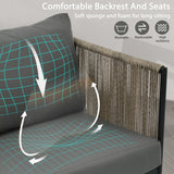 All-Weather Patio Furniture Set For 4 Person With Loveseat