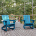 All-Weather Rocking Adirondack Chair with Swiveling Cupholder