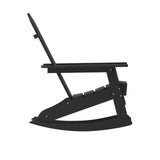 All-Weather Rocking Adirondack Chair with Swiveling Cupholder