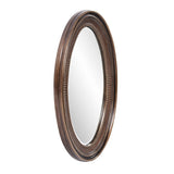 Allan Andrews Bronze Ribbed Oval Framed Wall Mirror