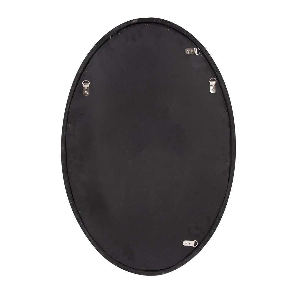 Allan Andrews Bronze Ribbed Oval Framed Wall Mirror