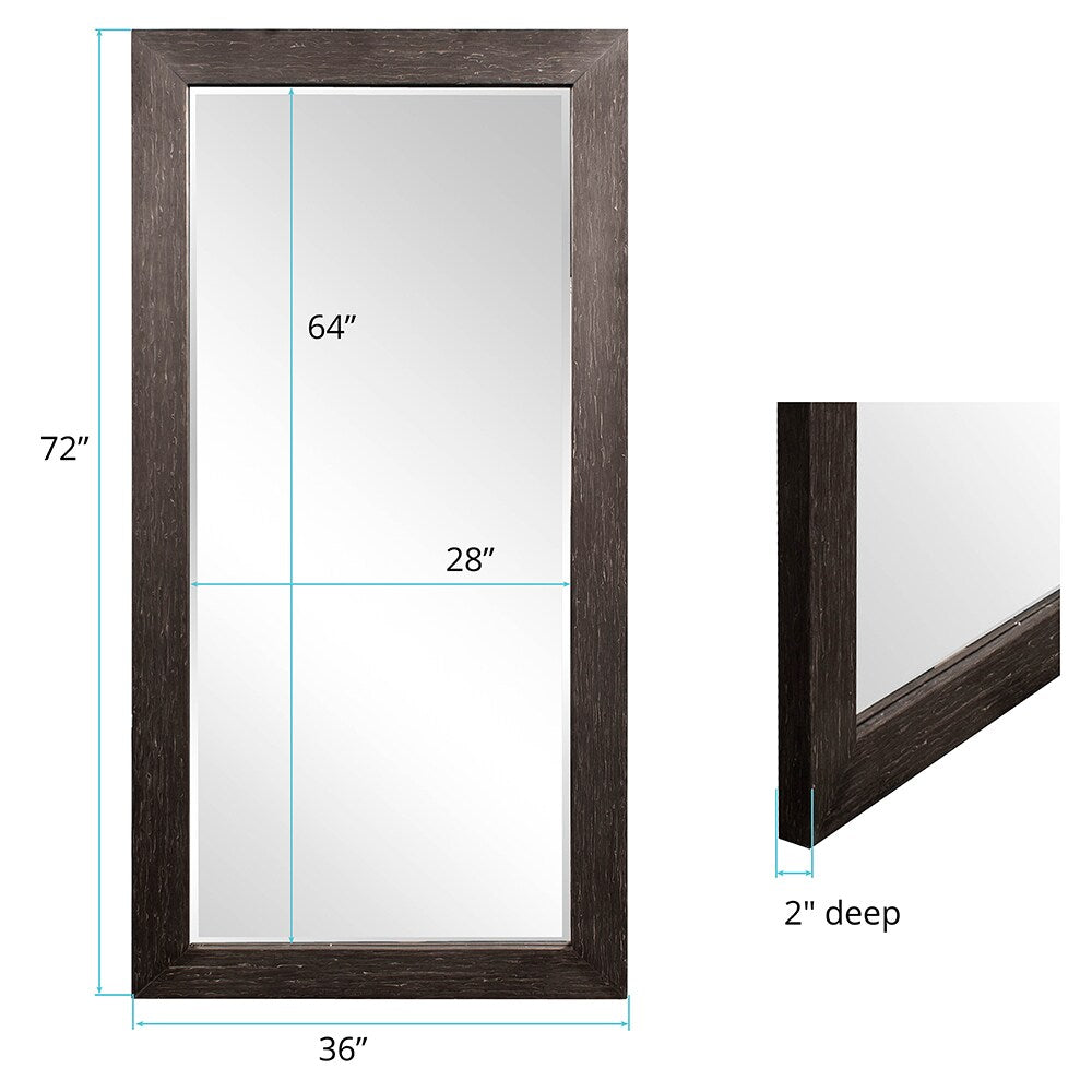Allan Andrews Lincoln Black Wood Tall Mirror