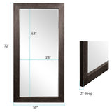Allan Andrews Lincoln Black Wood Tall Mirror
