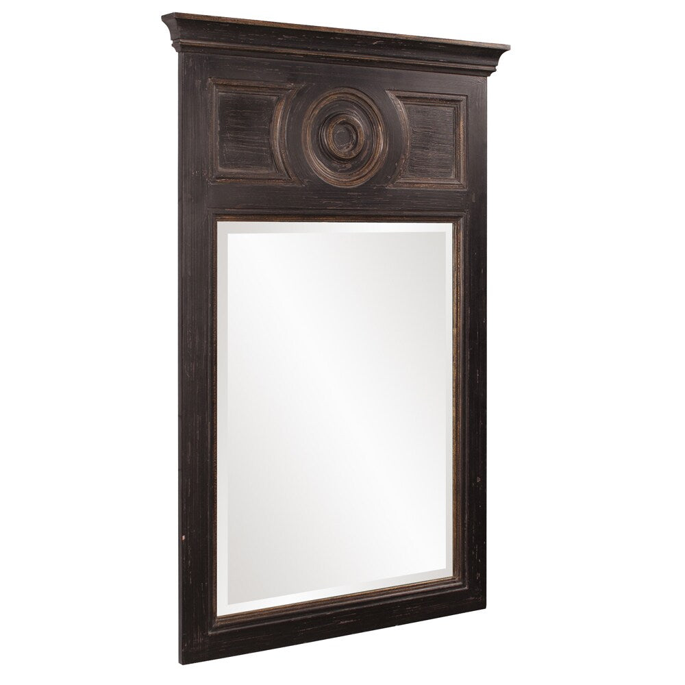 Howard Elliott Collection Allan Andrews Lisbeth Black Wood Mantle Mirror