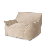 Allea Velveteen Bean Bag Chair with Armrests