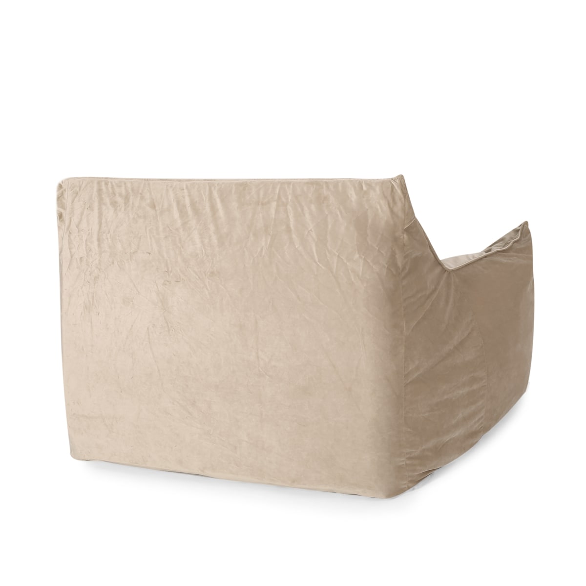 Allea Velveteen Bean Bag Chair with Armrests