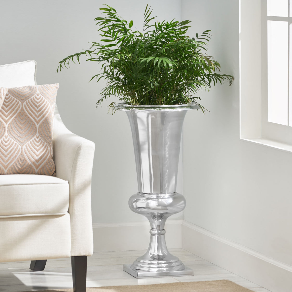 Alledonia Indoor Aluminum Handcrafted Planter by Christopher Knight Home