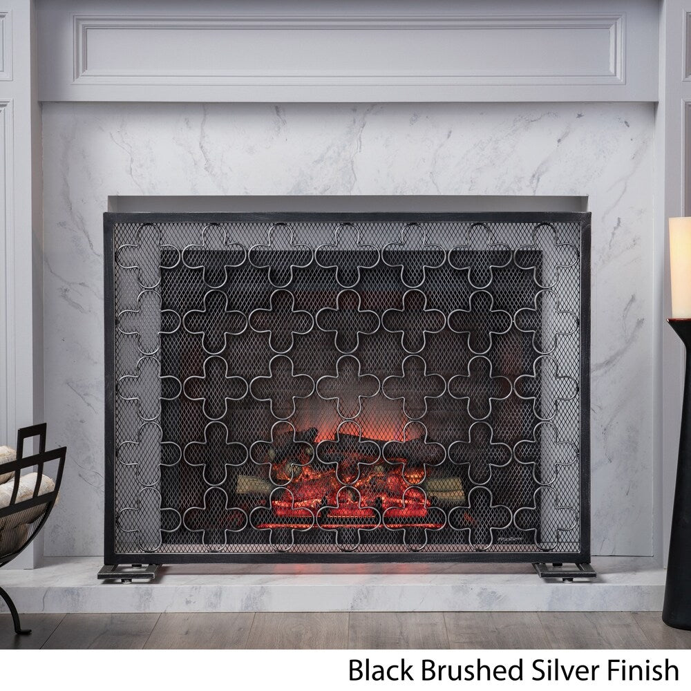 Alleghany Modern Single Panel Fireplace screen by Christopher Knight Home - N/A