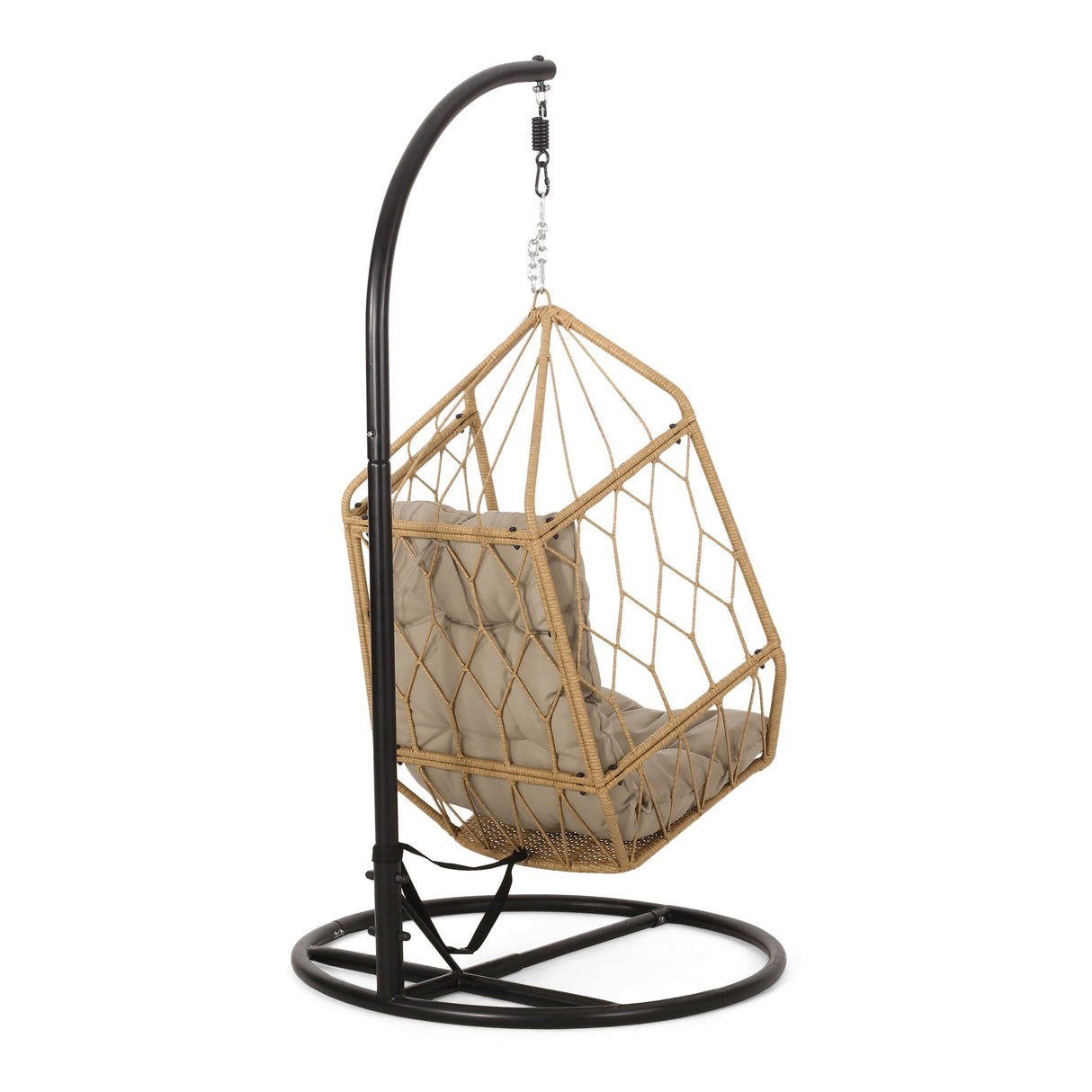 Allegra Outdoor Wicker Outdoor Hanging Chair with Stand by Christopher Knight Home