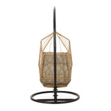 Allegra Outdoor Wicker Outdoor Hanging Chair with Stand by Christopher Knight Home