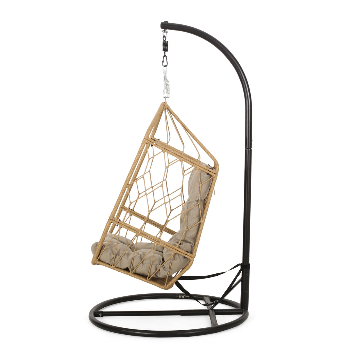 Allegra Outdoor Wicker Outdoor Hanging Chair with Stand by Christopher Knight Home