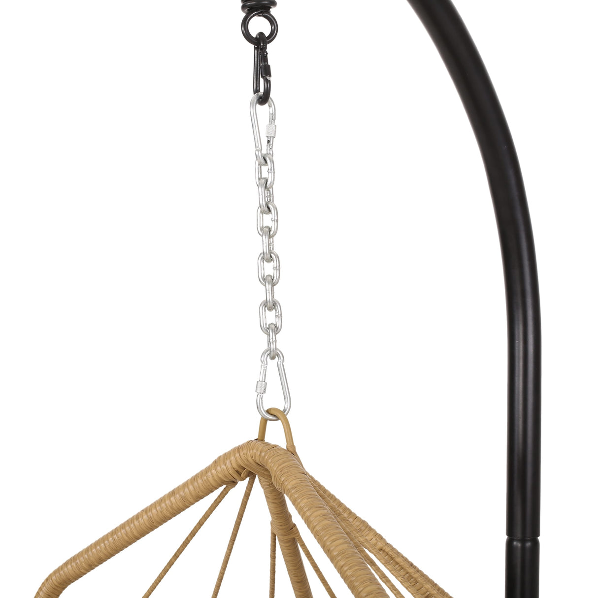 Allegra Outdoor Wicker Outdoor Hanging Chair with Stand by Christopher Knight Home