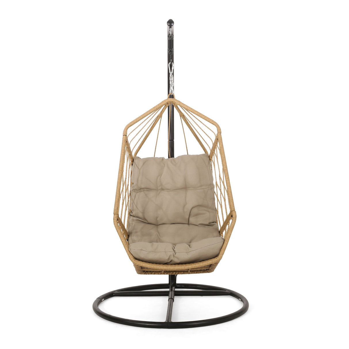 Allegra Outdoor Wicker Outdoor Hanging Chair with Stand by Christopher Knight Home