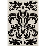 Allie Handmade Black and White Wool Rug