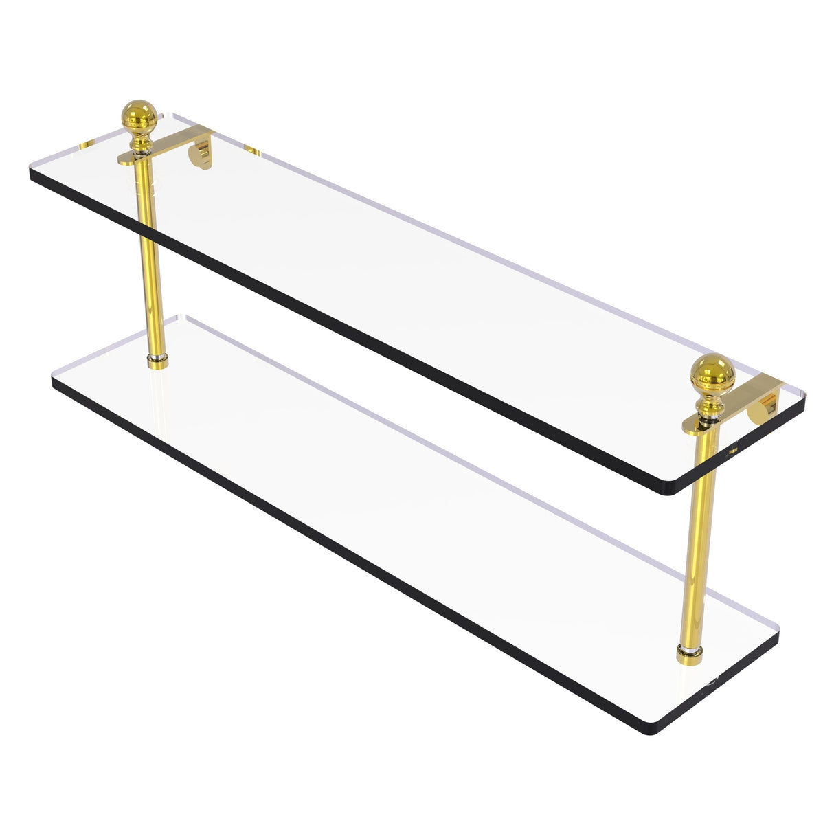 Allied Brass Mambo Collection 22 Inch Two Tiered Glass Shelf