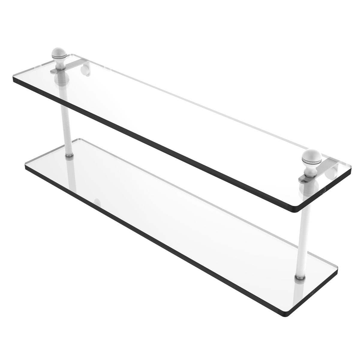 Allied Brass Mambo Collection 22 Inch Two Tiered Glass Shelf