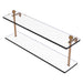 Allied Brass Mambo Collection 22 Inch Two Tiered Glass Shelf