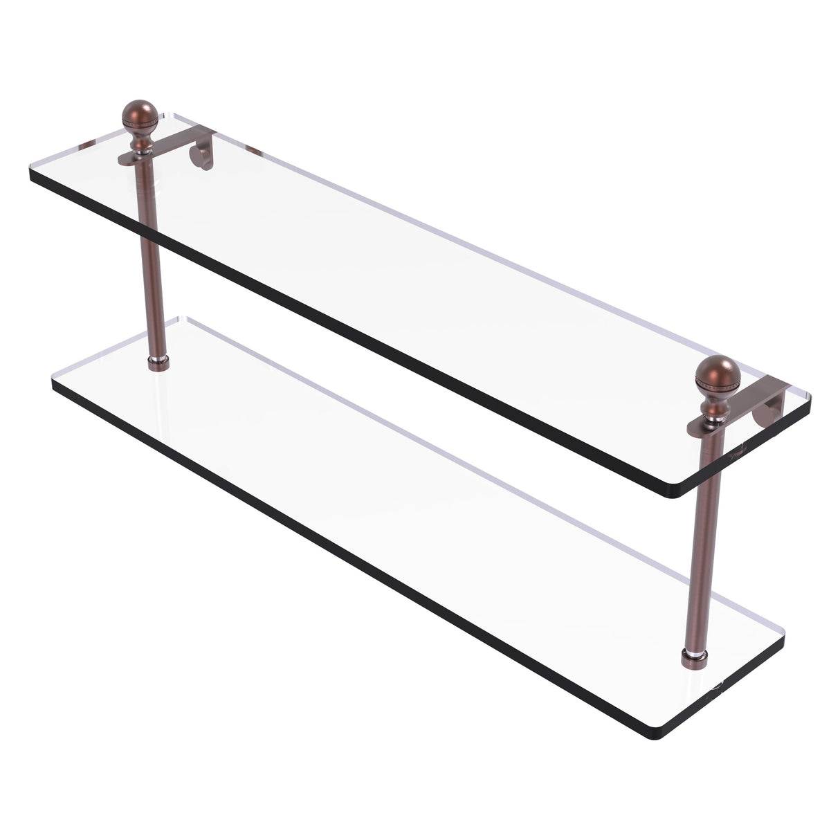Allied Brass Mambo Collection 22 Inch Two Tiered Glass Shelf