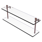Allied Brass Mambo Collection 22 Inch Two Tiered Glass Shelf
