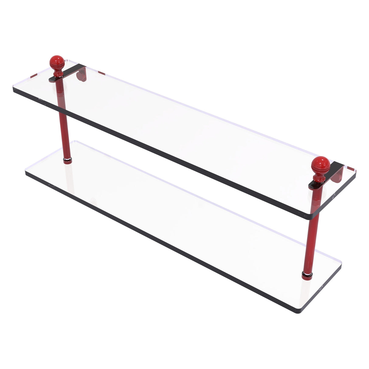 Allied Brass Mambo Collection 22 Inch Two Tiered Glass Shelf