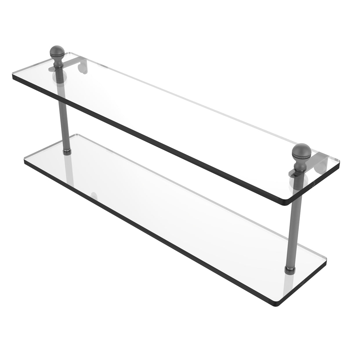 Allied Brass Mambo Collection 22 Inch Two Tiered Glass Shelf