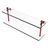Allied Brass Mambo Collection 22 Inch Two Tiered Glass Shelf